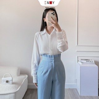 Áo sơ mi công sở nữ đẹp ENVY S196 lụa mango