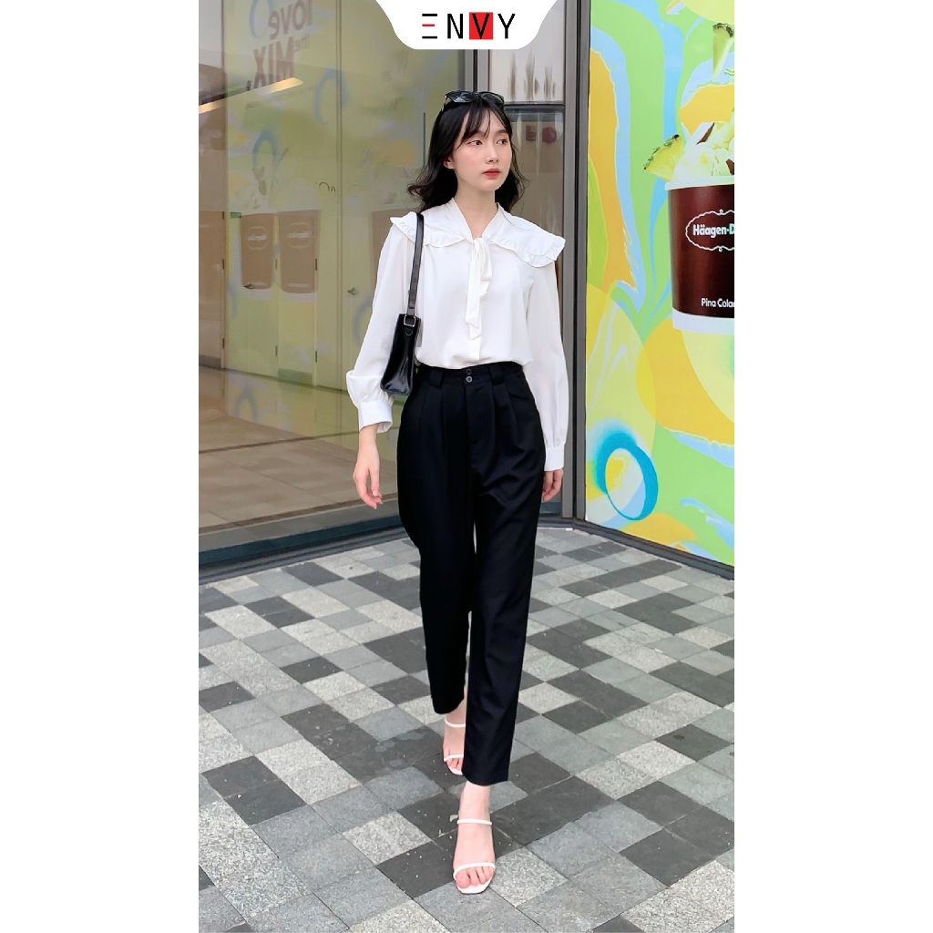 Quần baggy nữ công sở ENVY QK13 cotton lạnh