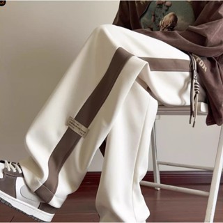 Quần Ống Rộng Unisex CHẤT NỈ XỊN Sọc Kẻ + Logo - Quần Jogger Thể Thao Nam Nữ Vải Nỉ Cotton dày 3 màu Hotrend