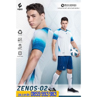 Bộ quần áo đá banh egan zenos 02 chất vải sợi dệt tái chế thấm hút thiết kế ấn tượng siêu đẹp