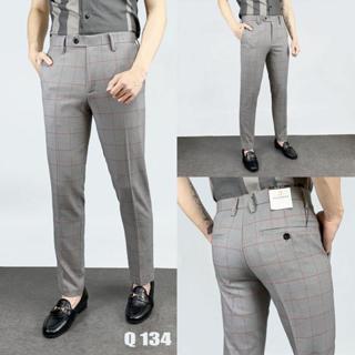  Quần  Âu Nam Kẻ Sọc Caro Chất Vải Cotton Cao Cấp Chuẩn Thiết Kế Hàn Quốc Cực Tôn Dáng Lịch Sự Trẻ Trung 