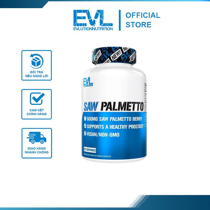 Evlution EVL Saw Palmetto Viên Uống Tăng Cường Sức Khỏe Nam Giới