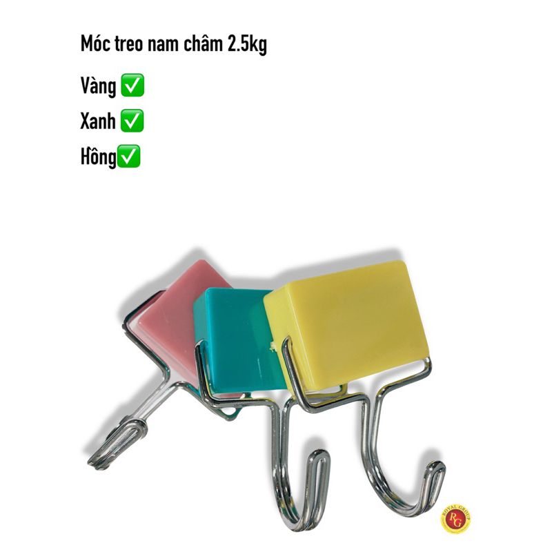 Móc treo đồ nam châm 2kg. Móc treo nam châm màu sắc
