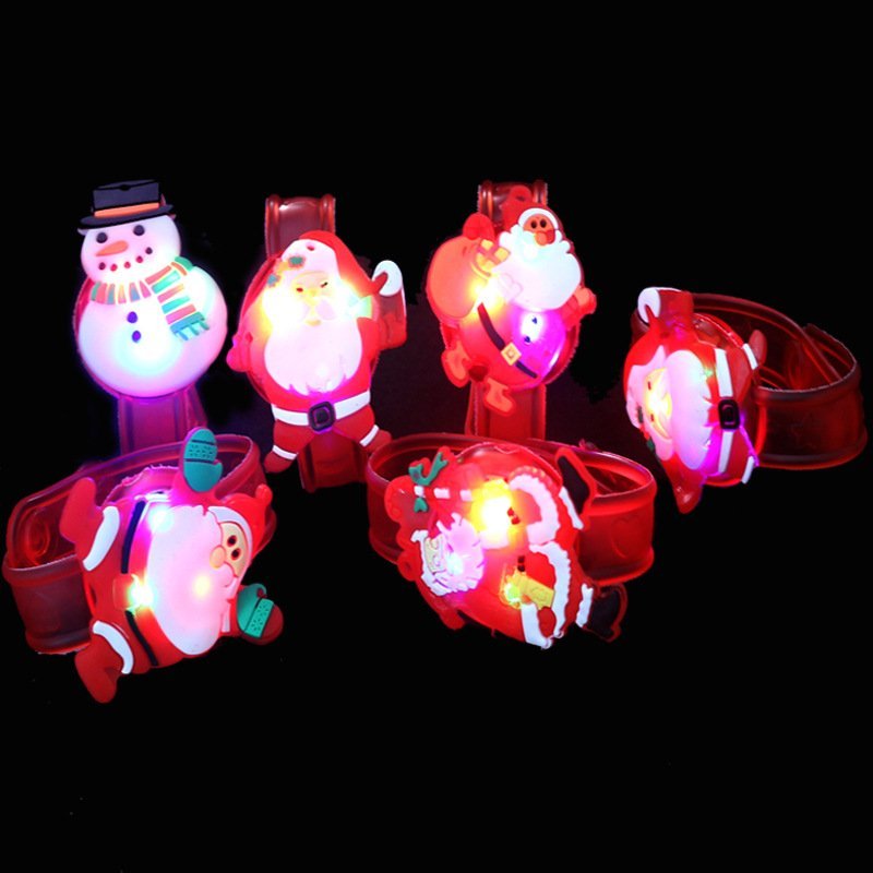 Mũ, nón Noel, phụ kiện Vòng tay và Nhẫn có đèn LED phát sáng cho bé vui chơi Giáng Sinh