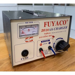 Máy sạc bình ắc quy FUYACO 20A DÂY ĐỒNG 100%