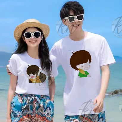 Áo Thun Cặp, Đồ Đôi Tình Nhân Dễ Thương Nam Nữ Chàng Trai Mặt Giận - KTQN TSHIRT AND UNIFORM
