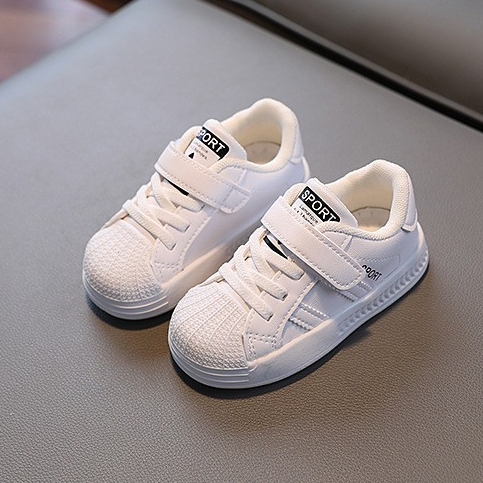 Giày Thể Thao Quai Dán Mũi Sò Có Ba Màu Cho Bé Trai Bé Gái Size từ 16 đến 31 Mã Mới 996