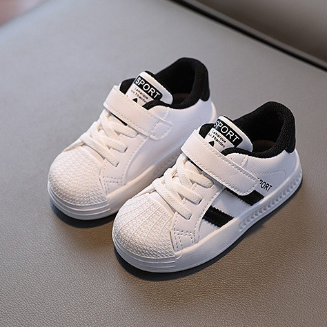 Giày Thể Thao Quai Dán Mũi Sò Có Ba Màu Cho Bé Trai Bé Gái Size từ 16 đến 31 Mã Mới 996