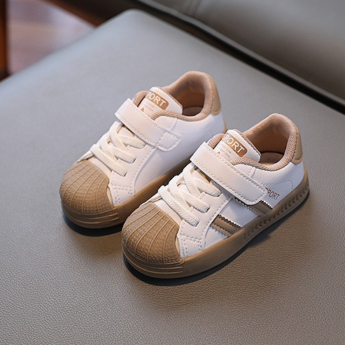 Giày Thể Thao Quai Dán Mũi Sò Có Ba Màu Cho Bé Trai Bé Gái Size từ 16 đến 31 Mã Mới 996