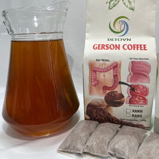 Cà phê thải độc Đại tràng Enema Cafe Gerson Bộ thụt tháo Đại tràng 500gr