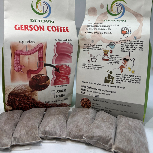Cà phê thải độc Đại tràng Enema Cafe Gerson Bộ thụt tháo Đại tràng 500gr