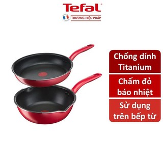 Combo tefal so chef - chảo chiên 21cm & chảo sâu lòng 24cm