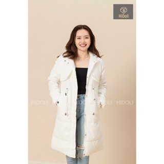 Áo phao lông vũ dáng dài mềm mịn siêu ấm áp