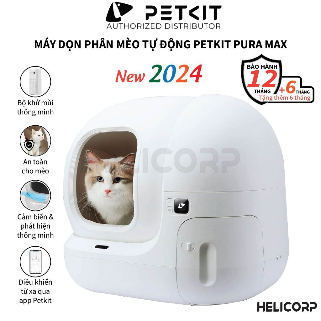 Nhà Vệ Sinh Cho Mèo Tự Động Petkit Pura Max 2024 - HeLiCorp