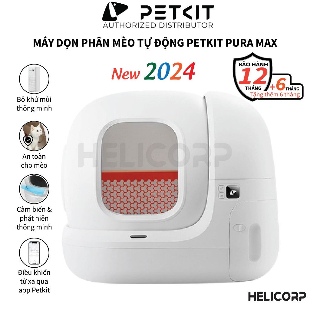 Máy Dọn Phân Mèo Tự Động Petkit Pura Max Phiên Bản 2024 Bảo Hành 12 Tháng Chính Hãng - HeLiCorp