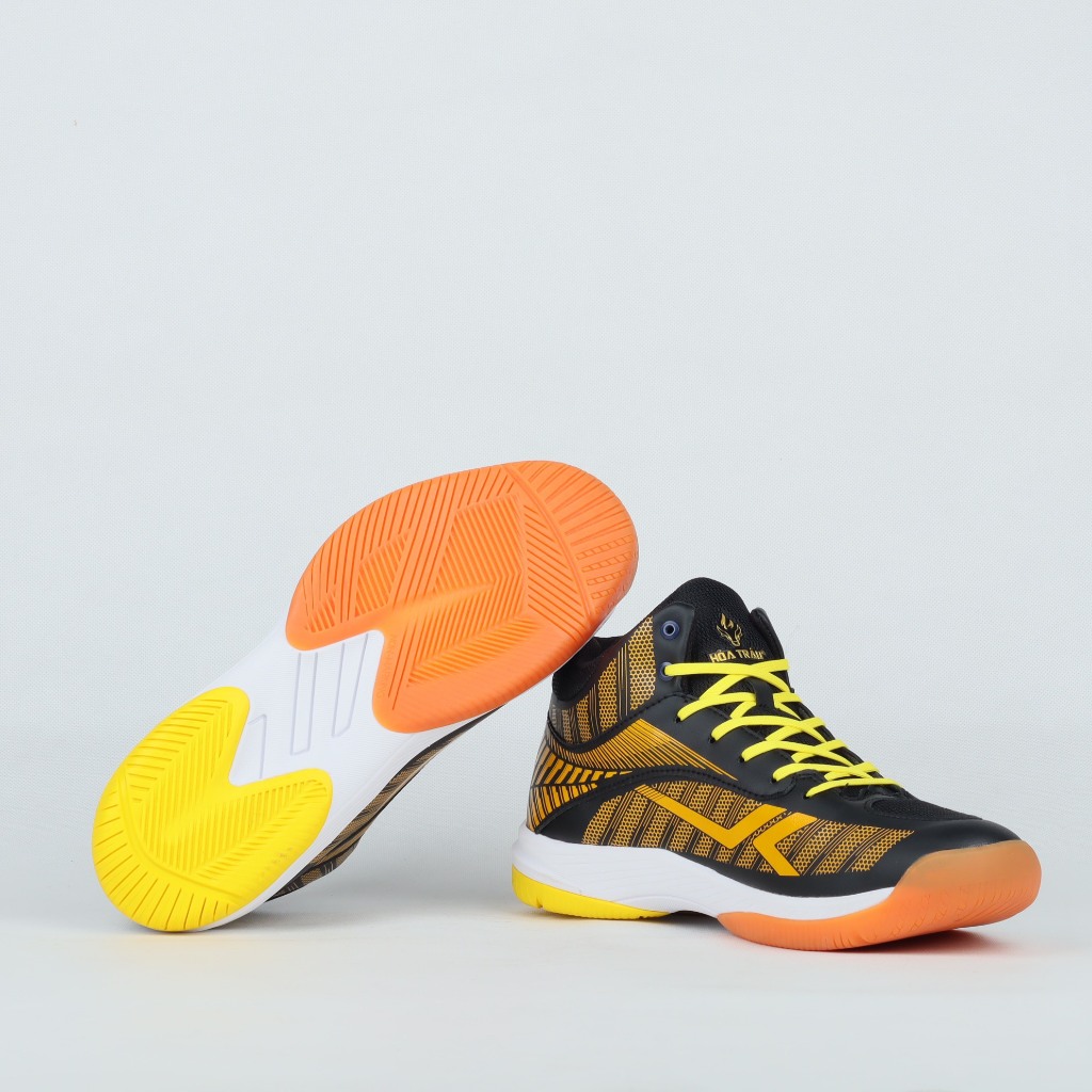 Giày bóng chuyền Hỏa Trâu cổ cao nam nữ cày sân bê tông, tặng tất dệt kim