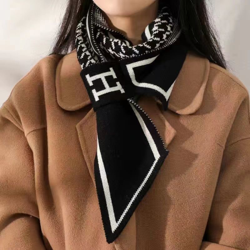 Khăn len quàng cổ có tai size 13x140cm mã 02