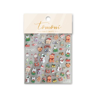 Sticker Noel - Sticker lụa cao cấp Tomoni dán móng tay (2372)