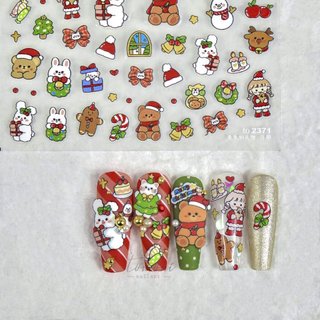 Sticker Noel - Sticker lụa cao cấp Tomoni dán móng tay (2372)