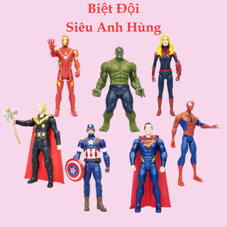 Mô hình siêu nhân mô hình siêu anh hùng có đèn xoay khớp phát sáng đỏ chất liệu siêu bền