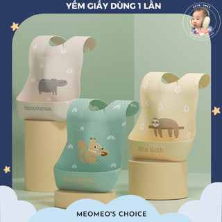 Combo 20 chiếc yếm giấy chống thấm dùng 1 lần meomeo's choice