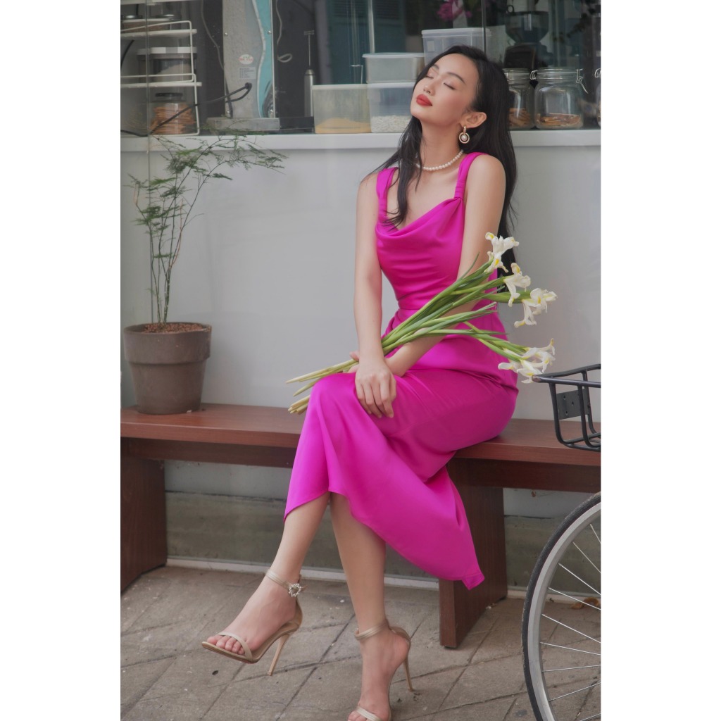 Đầm lụa cao cấp Jane Silk Dress HUONG BOUTIQUE HBV1258