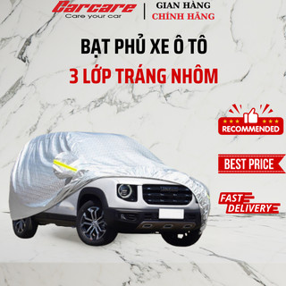 Bạt phủ ô tô, xe hơi, 3 lớp tráng nhôm cách nhiệt, chống nắng, chống xước