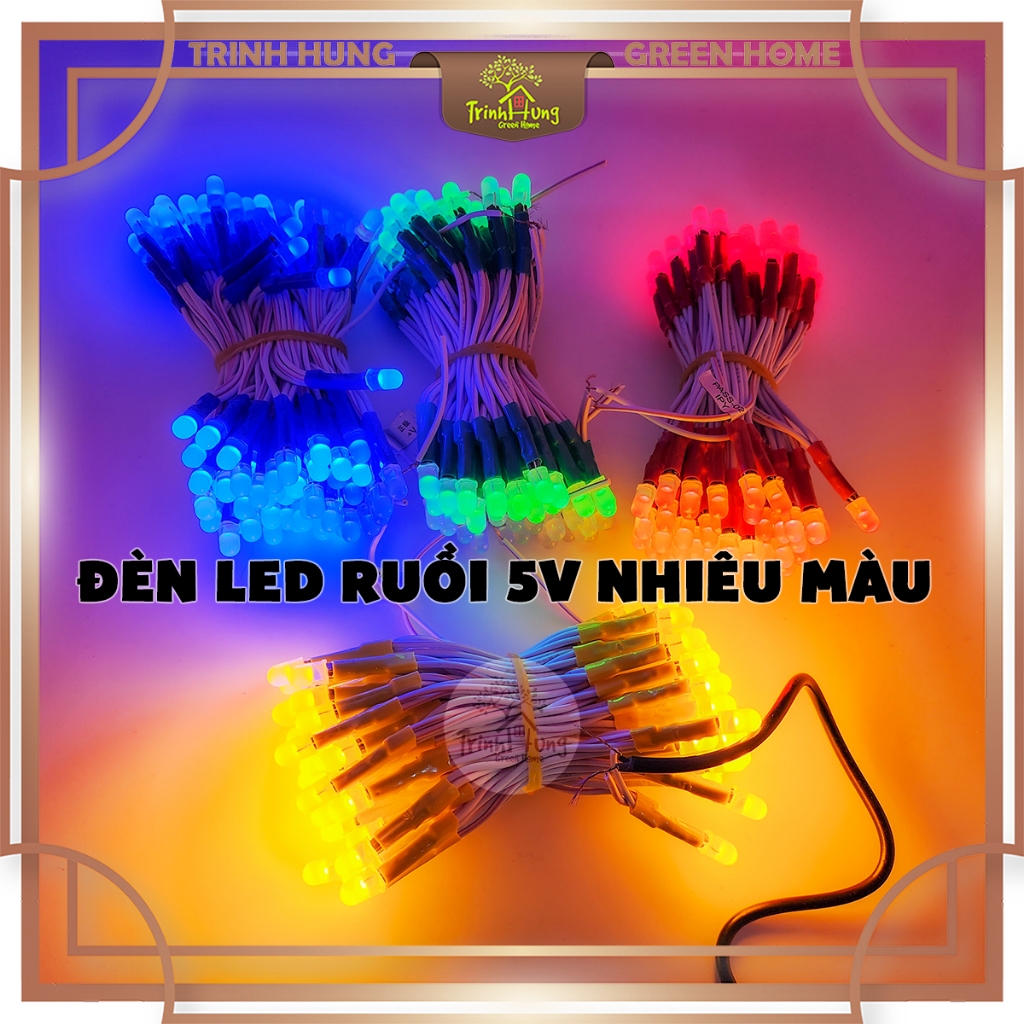 Đèn led ruồi 5V (nhiều màu) - Lắp đèn cho chùa tiểu cảnh, bán cạn, terrarium
