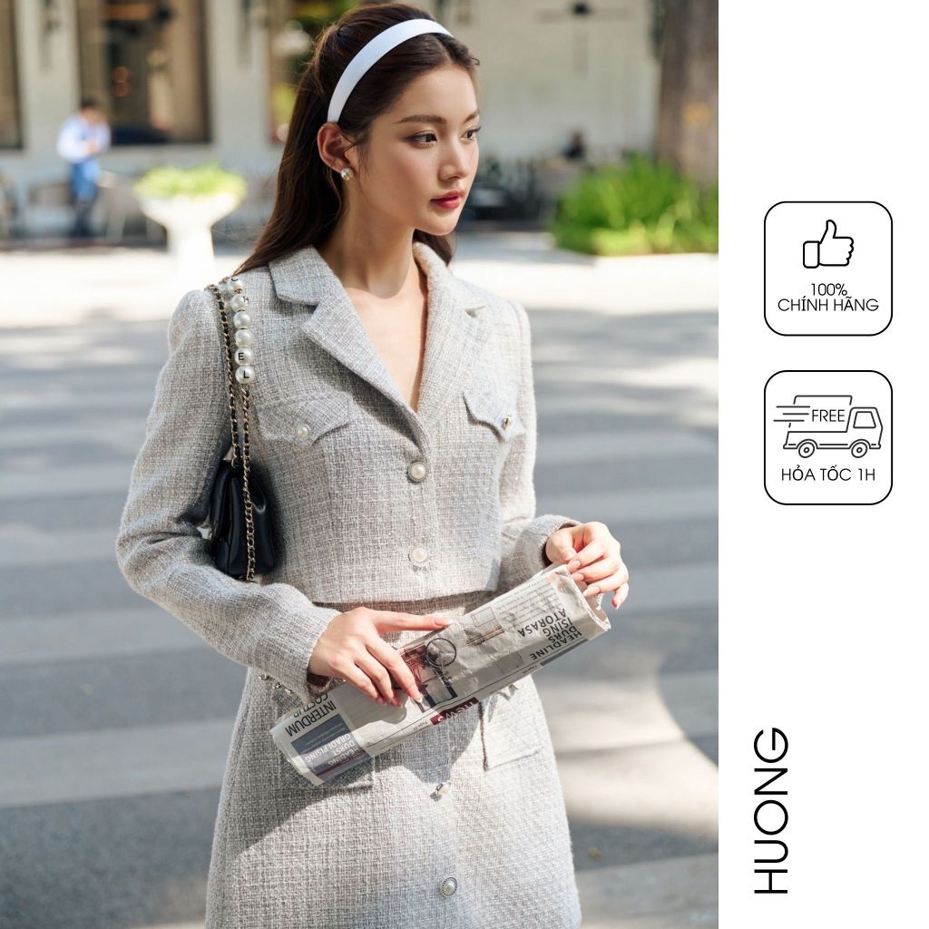 Set Áo khoác và chân váy Luna Tweed Jacket HUONG BOUTIQUE BSVEST02