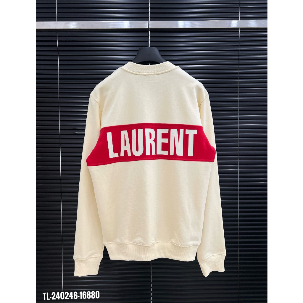 🔥Hot🔥Áo nỉ Saint Lauren phối 2 màu in chữ thiết kế hot trend Nam Nữ Thu Đông 2023