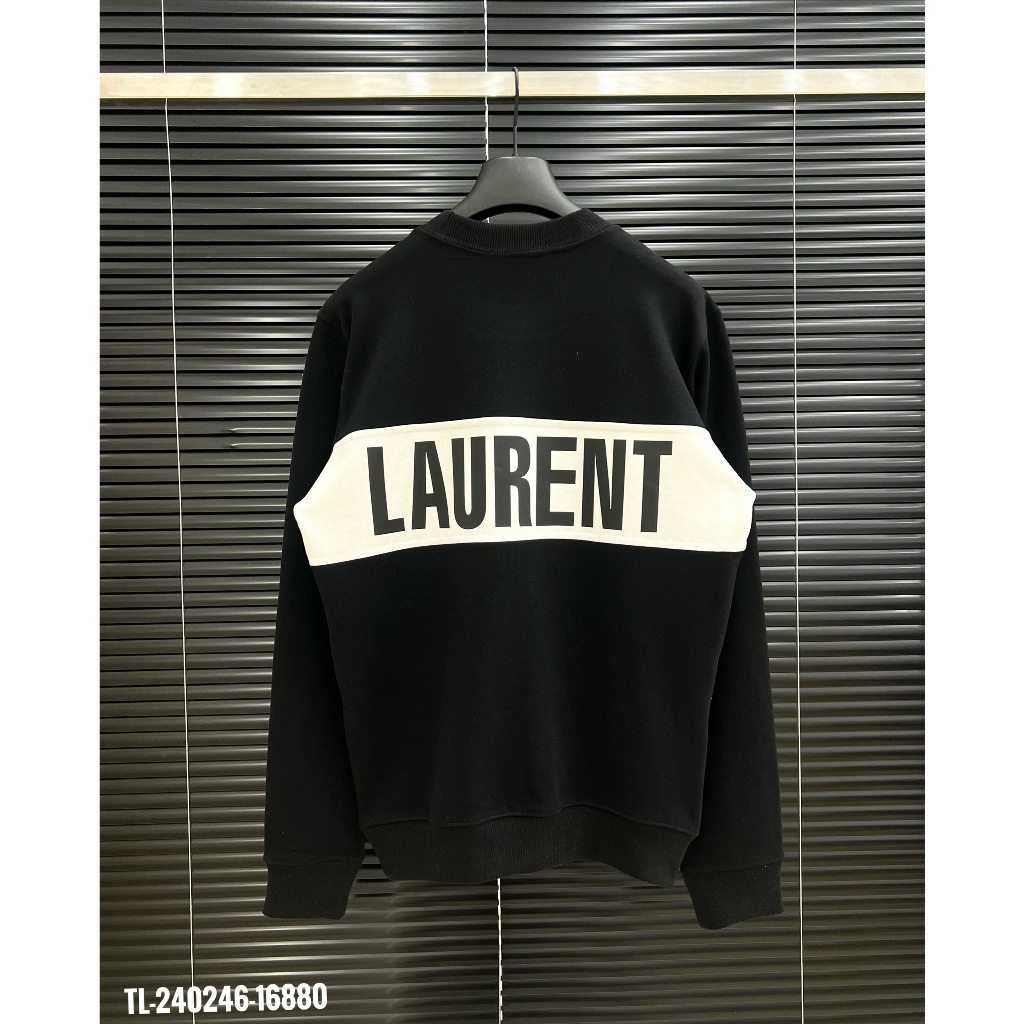 🔥Hot🔥Áo nỉ Saint Lauren phối 2 màu in chữ thiết kế hot trend Nam Nữ Thu Đông 2023