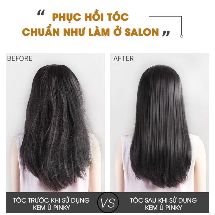 Kem ủ dưỡng tóc chính hãng pinkypinky 500ml, dầu xả chứa collagen dưỡng ẩm chăm sóc phục hồi tóc hư tổn, giảm gãy rụng.