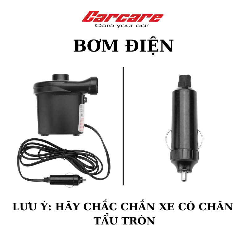 Đệm hơi cao cấp trên ô tô tặng kèm bơm điện và 2 gối - Better Car