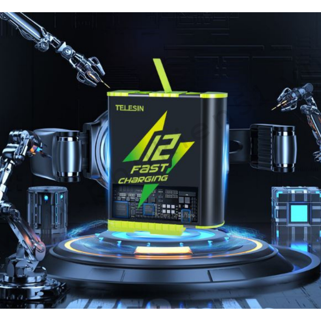 Pin Gopro Hero 12 11 10 9 Black và Bộ Sạc Nhanh PD 20W Telesin - Telesin Fast Charging -  Chính Hãng Telesin