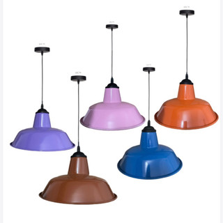 Đèn thả ngoài trời T070 đèn treo quán cafe salon chao nhôm nông D300 kèm dây đui đế ốp trần