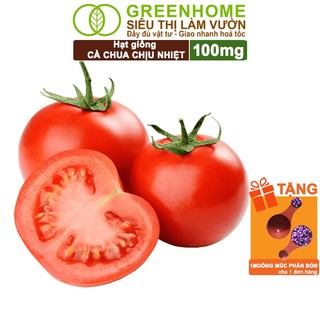 Hạt Giống Cà Chua Greenhome, Gói 0.1gr, Chịu Nhiệt, Trồng Chậu, Nhiều Quả, Cây Sinh Trưởng Nhanh T15
