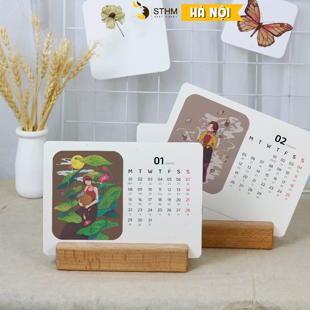 - Lịch bàn đế gỗ nhiều mẫu - Tranh vẽ độc quyền - Giấy mỹ thuật 220gsm - Có lịch âm dương