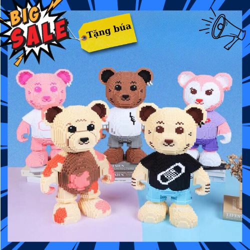 Bộ Xếp Hình LEGO Gấu 40CM Dễ Thương, Mô Hình Lắp Ráp Giúp Tăng Sự Kiên Nhẫn, Tư Duy Sáng Tạo, Trang 