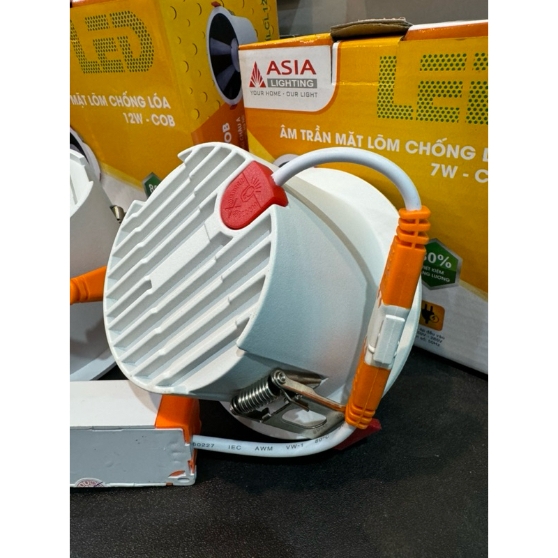 Đèn âm trần chống chói, chống lóa Asia Lighting, chóa chiếu sâu, chip COB, bảo hành chính hãng 2 năm