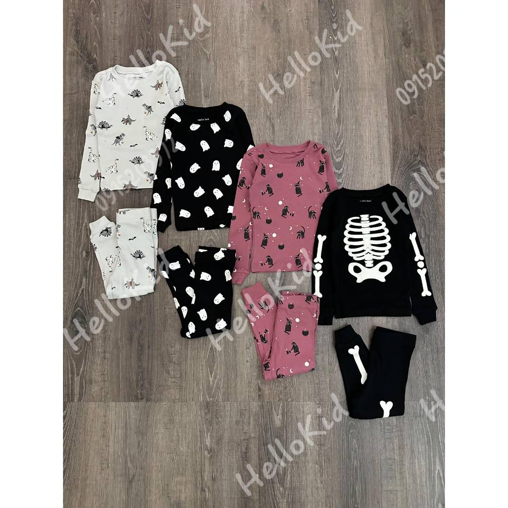 Bộ Pj sleep petitlem hoạ tiết HLW cho bé