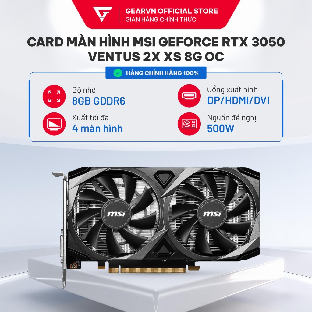 Card màn hình MSI GeForce RTX 3050 VENTUS 2X XS 8G OC 8GB