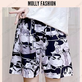 Quần Short hoạt hình MAFIASHINN Unisex dành cho nam nữ mặc nhà 38-65kg Molly Fashion