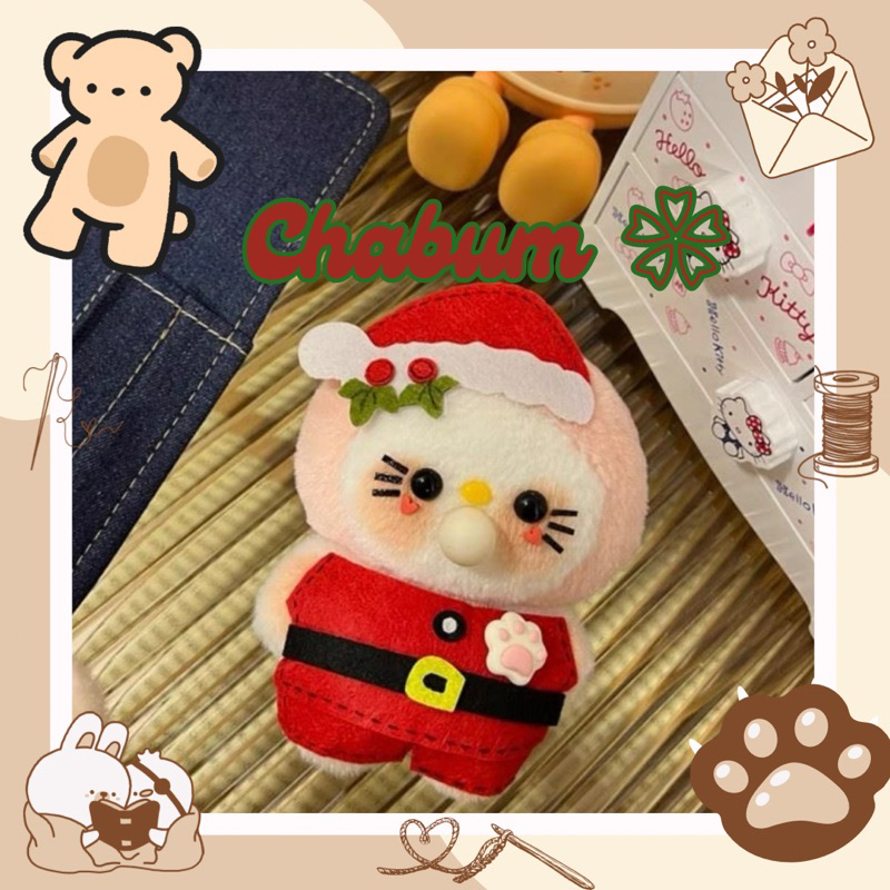 Gấu nhồi bông Hello Kitty thổi bong bóng DIY phiên bản Giáng Sinh