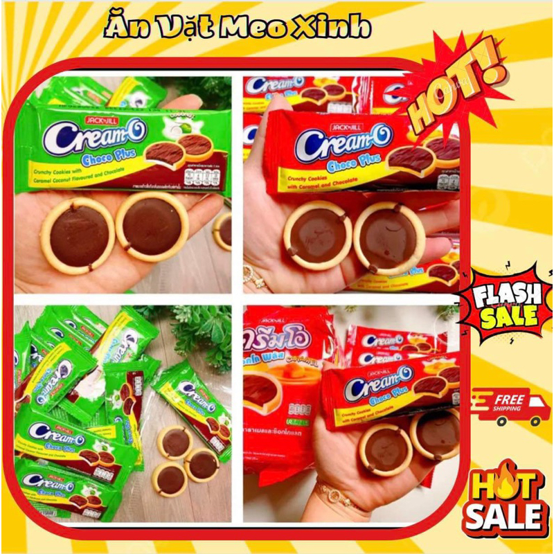 (HOT) BÁNH CREAM-O THÁI LAN NHÂN KEM PHỦ SOCOLA