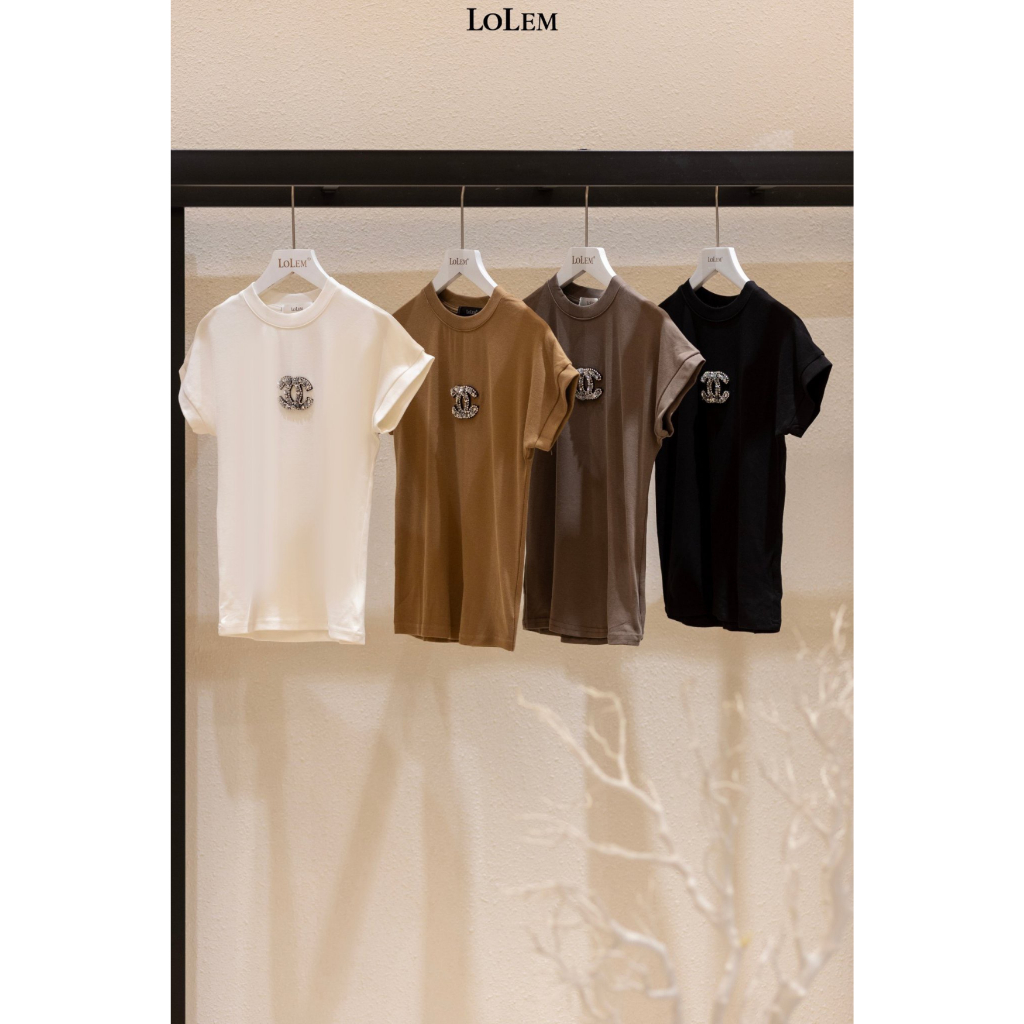 Áo thun nữ cổ tròn thiết kế tay dơi LOLEM AP0161 freesize chất cotton co giãn