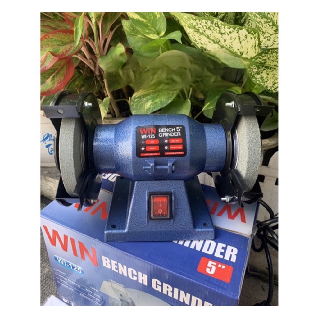Máy mài 2 đá dây đồng 5inch 220v 125mm công suất 1/4HP - Máy mài 2 đá, máy mài để bàn, mài dao kéo, mài mũi khoan