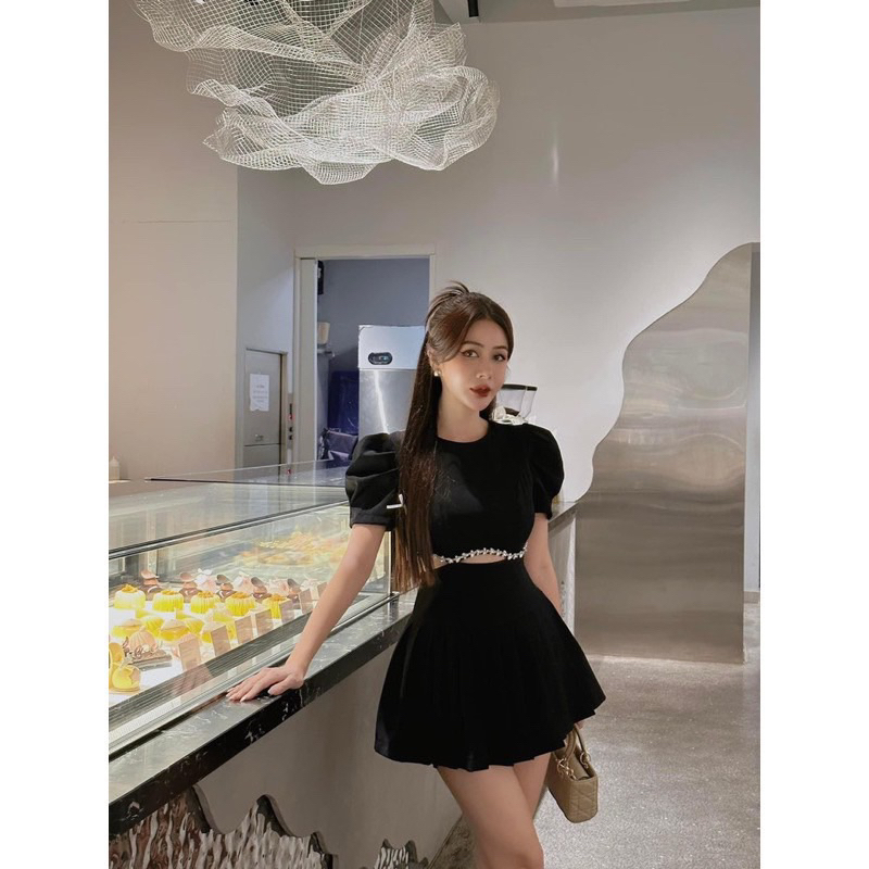 VÁY CUT OUT ĐÍNH ĐÁ