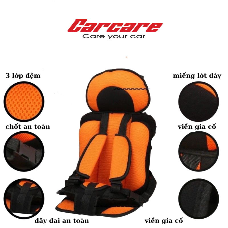 Ghế ngồi phụ dày đa năng trên xe hơi, ô tô bảo vệ an toàn cho bé từ 9 tháng - 7 tuổi - Better Car