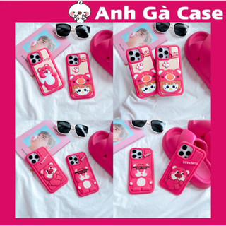 Ốp lưng iphone SU HỒNG GẤU DÂU DỄ THƯƠNG 7p/8p/x/xs max/11/11prm/12prm/13prm/14prm,Anh Ga Case