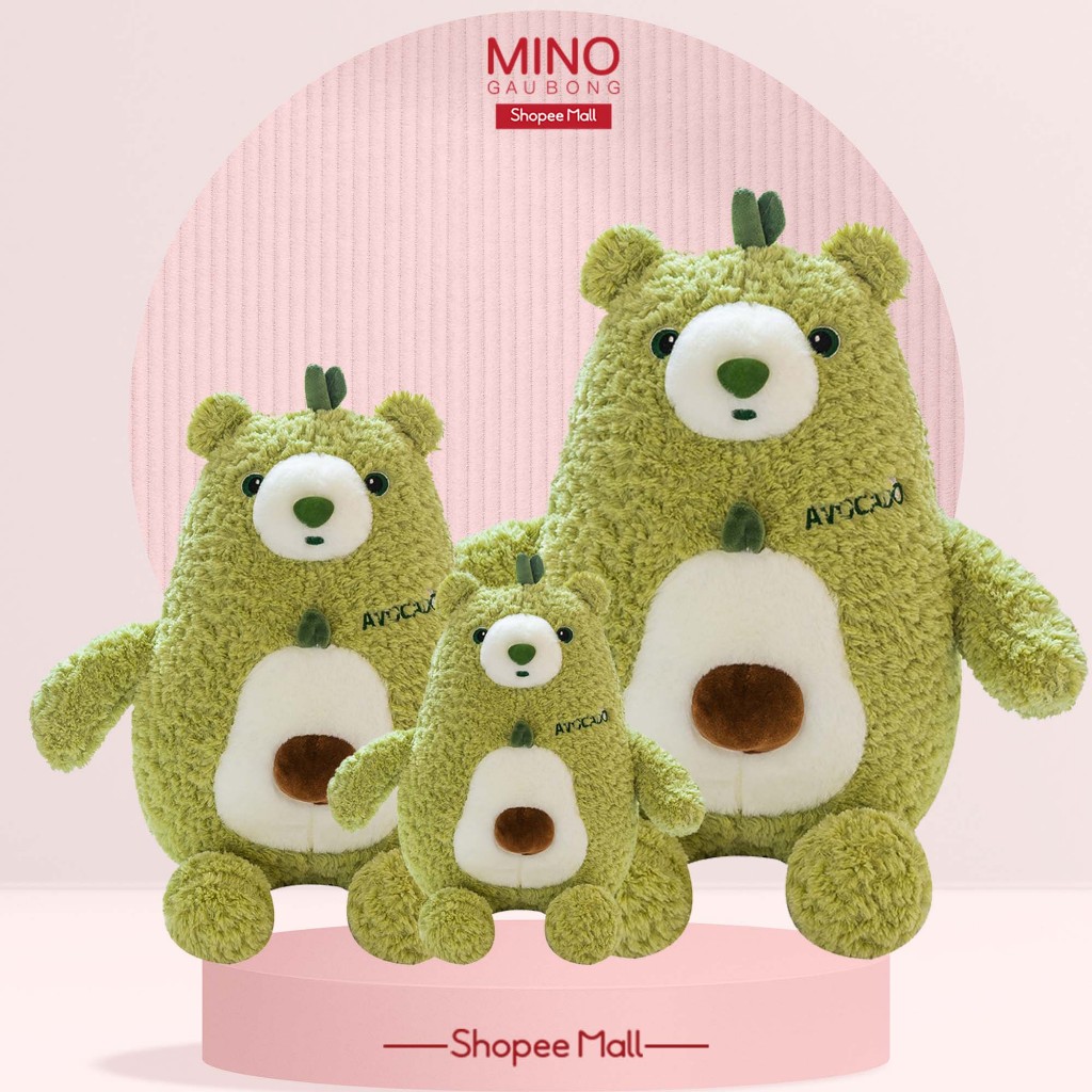 Gấu Bơ Xanh Mini Lông Xù Cao Cấp Dễ Thương 20-25cm MINO STORE TH222